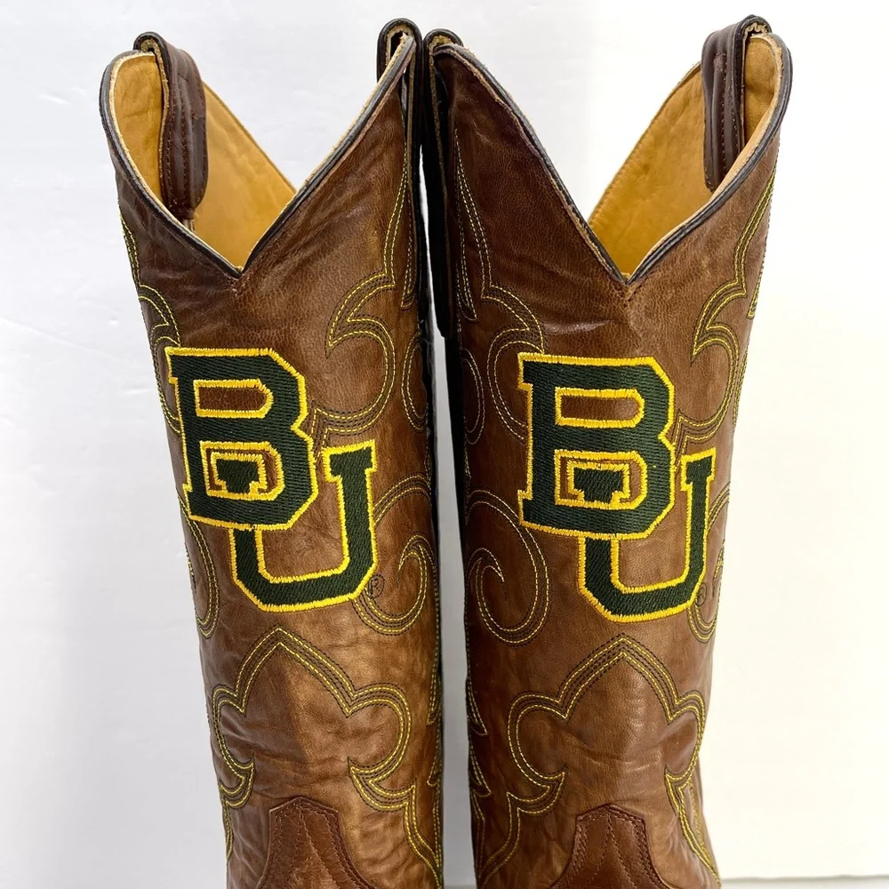 GAMEDAY BOOTS Baylor University Bears NEW Embroidered Cowboy Boots Size 10.5